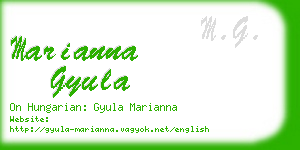 marianna gyula business card